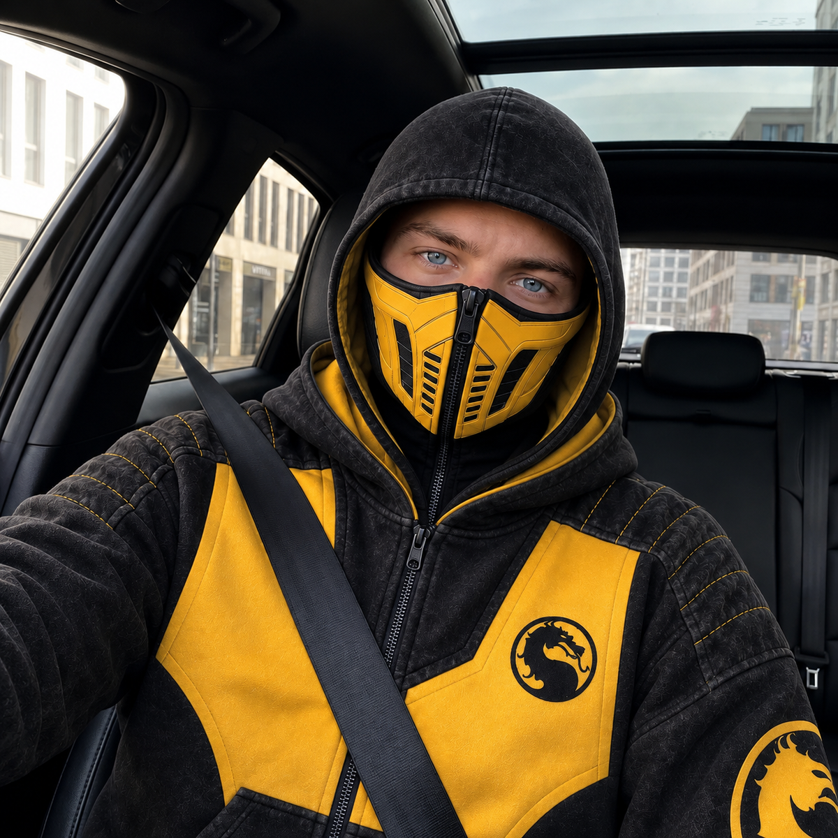 KOMBATHOODD™ NINJA MASK FULL-ZIP HOODIE
