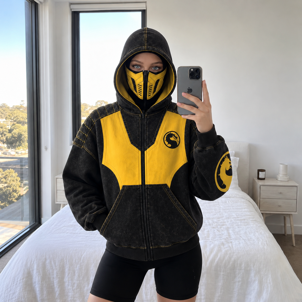KOMBATHOODD™ NINJA MASK FULL-ZIP HOODIE